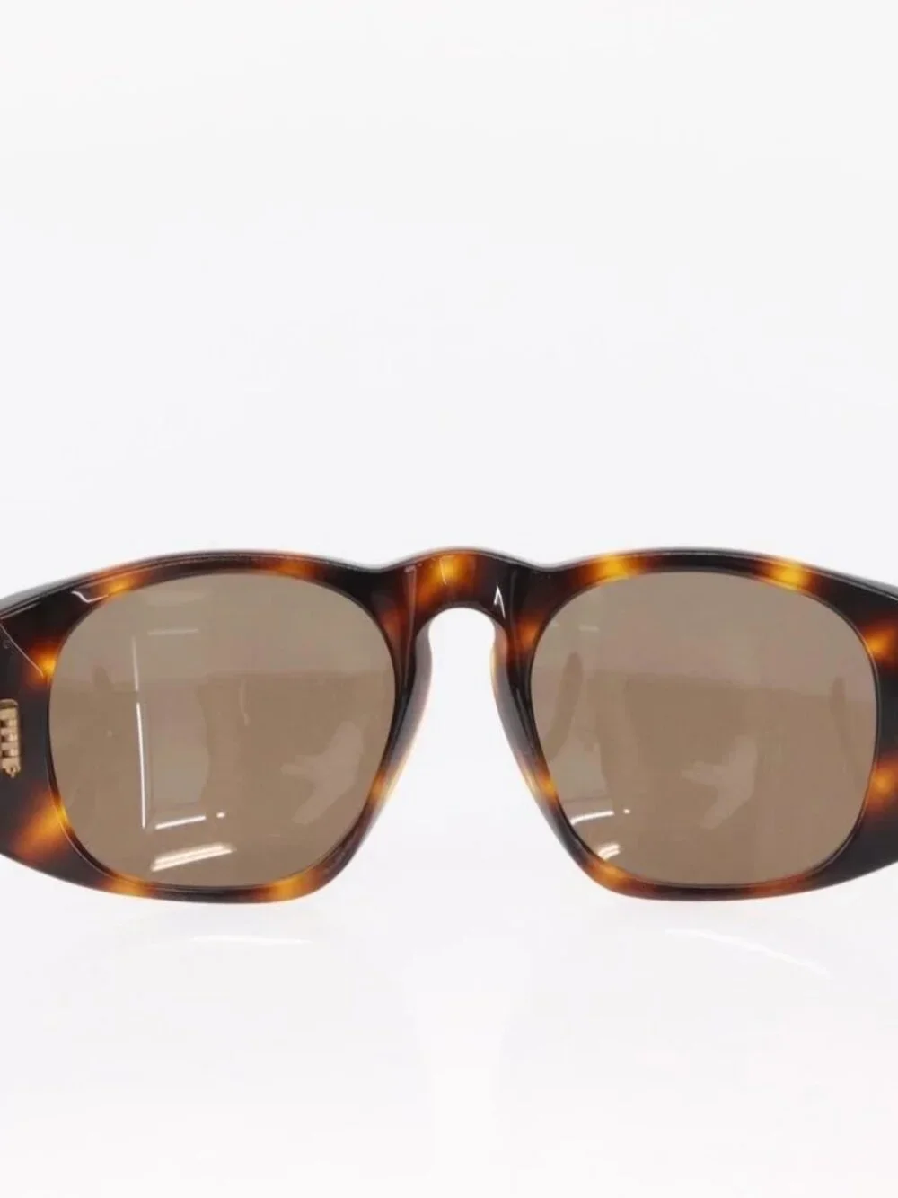 CHANEL Sunglasses Plastic Brown CC Auth 153000